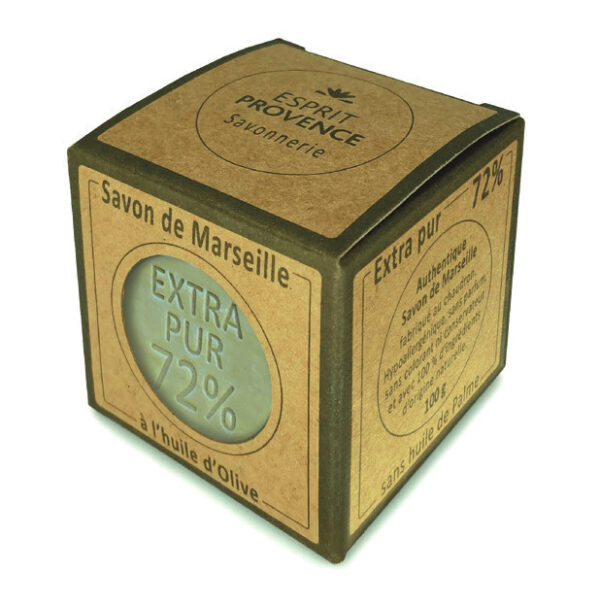 Original Extra Pure Olive Oil Marseille Soap - Cube 100g (Ecocert Certified)